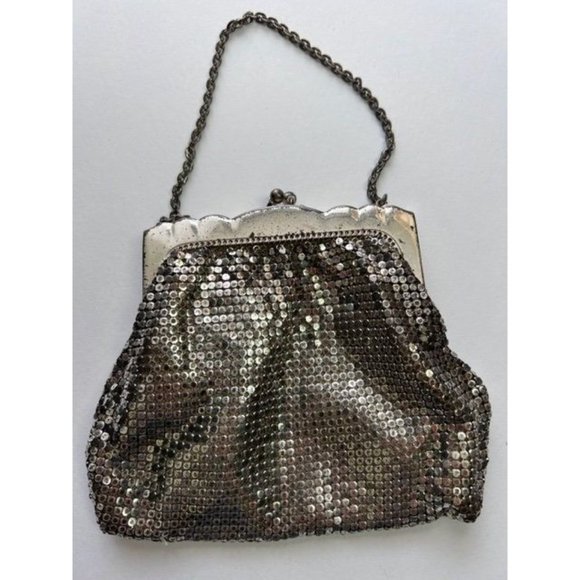 Whiting & Davis Mesh Purse, Vintage Purse, Silver Purse,Chain Mail Purse